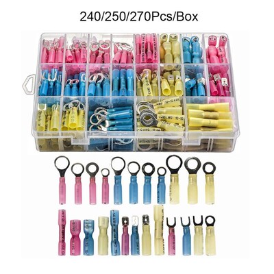 240/250/270pcs Heat Shrink Wire Connectors Electrical Termin