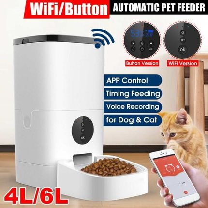 [Video/WiFi/Button Version] 4L/6L Automatic Pet Feeder Smart