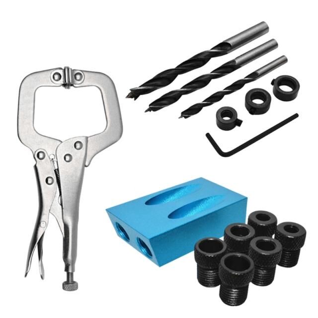 Woodworking Oblique Hole Locator Drill Bits Pocket Hole Jig