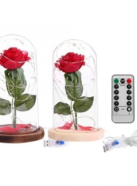 20 LED 8 Modes USB Rose Flower Base Valentines'Day Wedding G