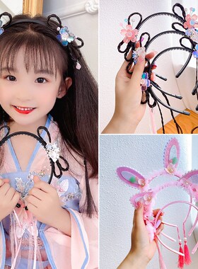 Vintage Wig Plastic Hairbands for Girls Fake Hair Hoop Headb