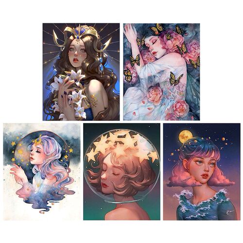 Cross Stitch Kits DIY Shining Queen Characters Ecological Co