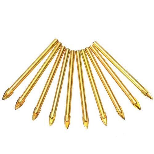 10pcs Cross Spear Head Drill Bits for Glass Ceramic Concrete