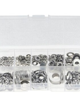 260PCS/Box  M2.5-M10 M3 M4 M5 M6 M8 M10 Steel Flat Washer an