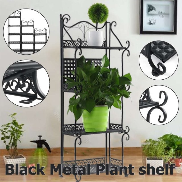 Multi-function Folding Plant Stand Shelves 5/4/3Tier Bathroo