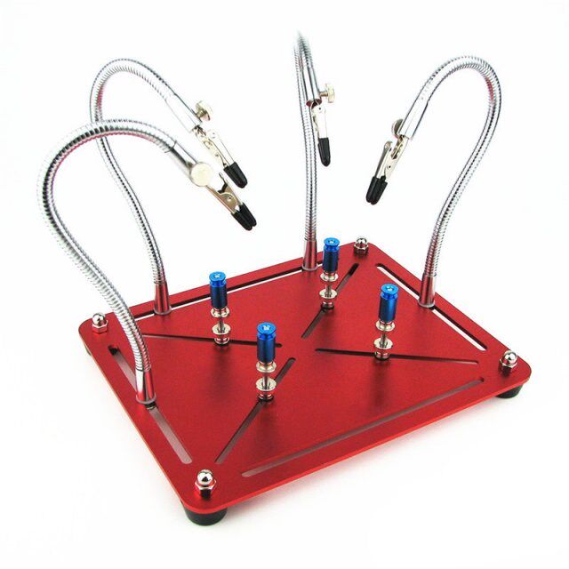 4 Flexible Arm Soldering Station Metal Base Removable Clamp