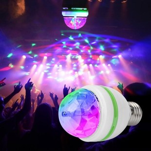 Rotating RGB Bulb Stage Party Small E27 Crystal LED Ball