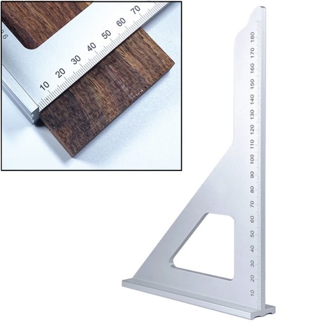 180mm precision Triangle Ruler Aluminum Scribing Ruler Squar
