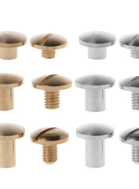 10Pairs Brass Chicago Screws Posts Belt Button 适用于 Leathe