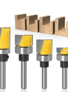 4PC 6mm Shank & 1/4 ShankTemplate Trim Mortising Router Bit