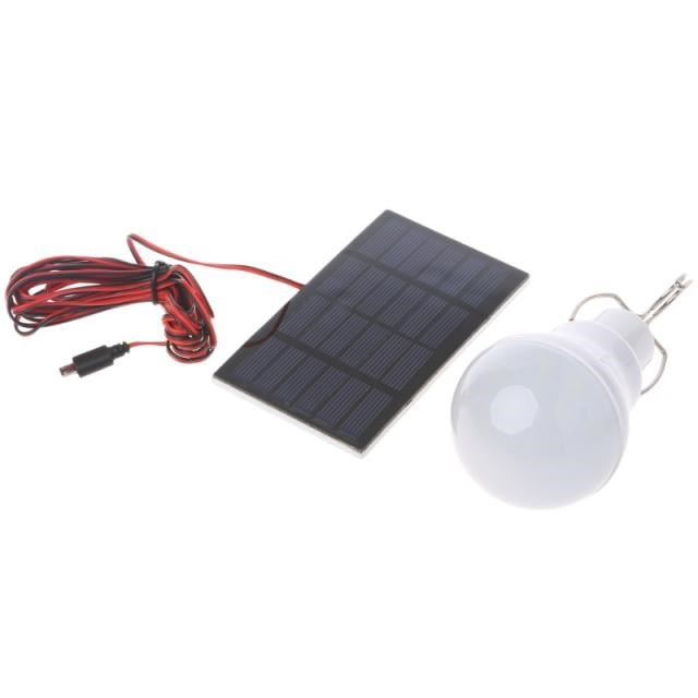 Portable Solar Panel Power LED Bulb Lamp Outdoor Camping Ten