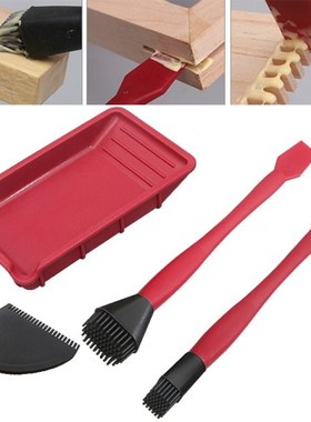 4Pc/set Manual Gluer Woodworking Glue brush tool kit Soft Si