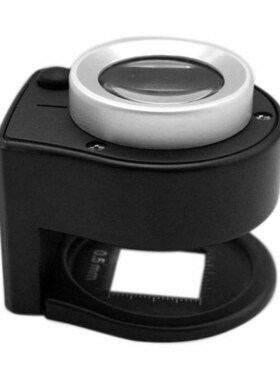 30X Optical Glass Lens 6 LED Full Metal Folding Linen Tester