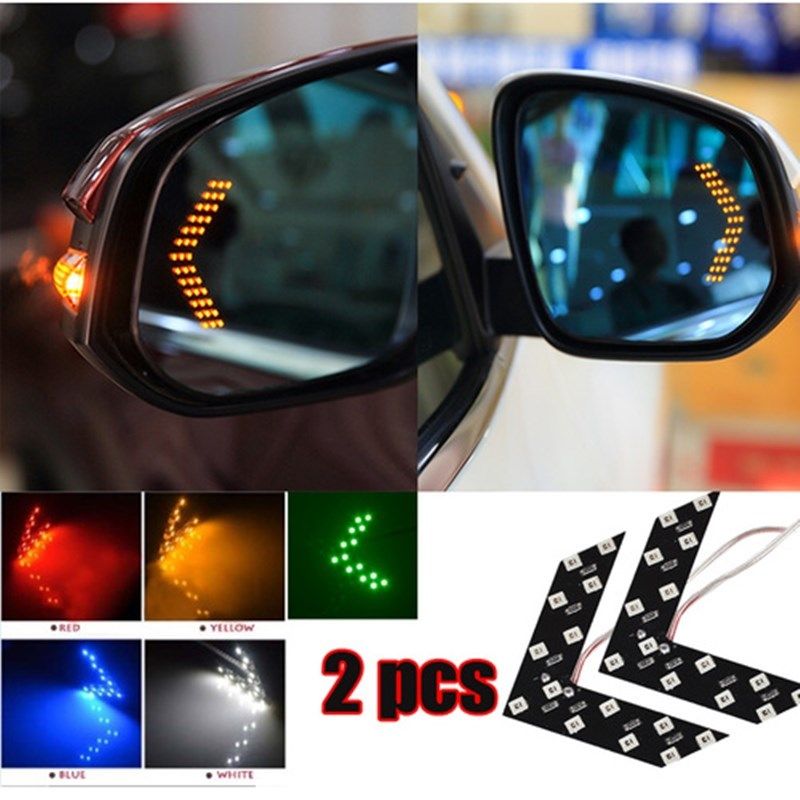 Automotive Led Arrows 2 Pcs/lot 14 SMD LED Arrow Panel For Car Rear View Mirror In_虎窝淘