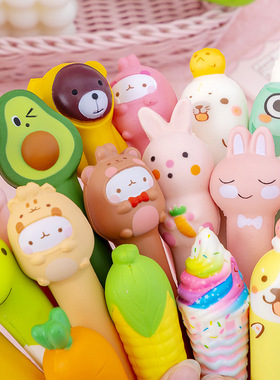 儿童毕业礼物减压笔软绵绵网红解压笔可爱创意中性笔卡通捏捏笔小学生奖励礼品高颜值文具用品女孩送全班批发