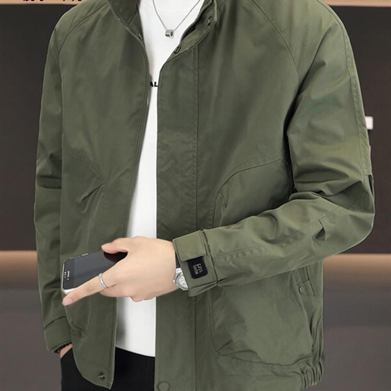 皮尔卡丹2025新款正品立领休闲夹克外套男士春秋装百搭工装上衣男
