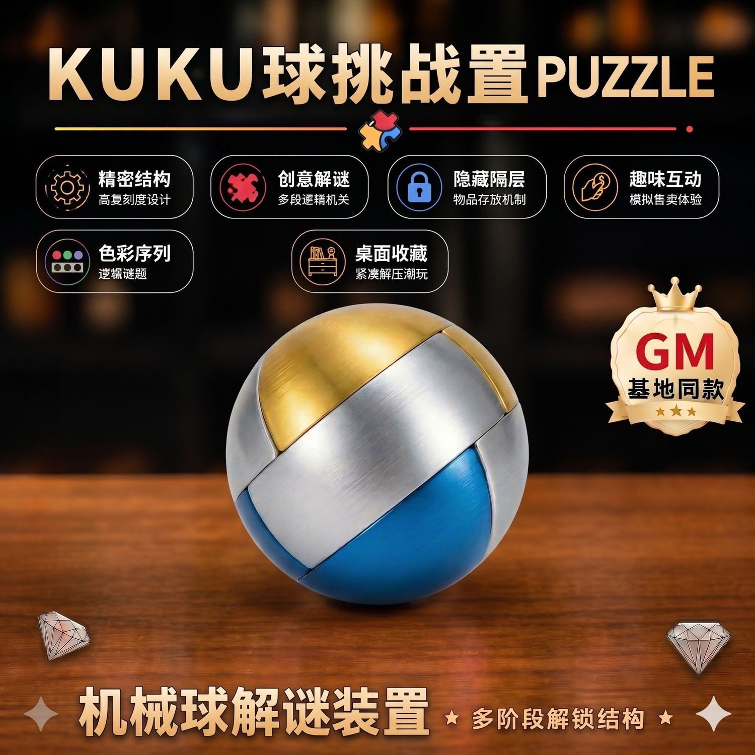 GM同款kuku球球锯复刻版解密球