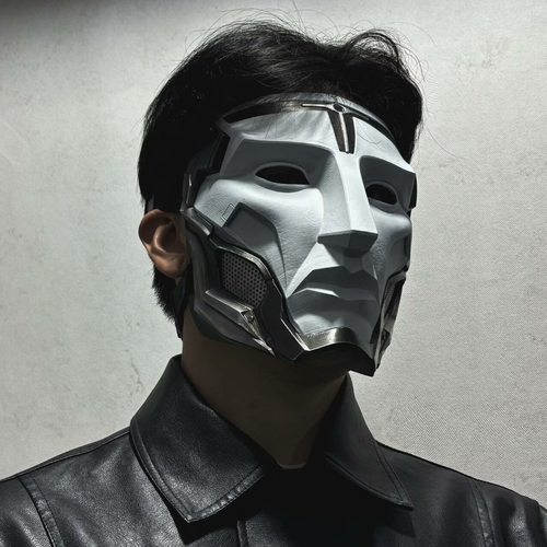 三角洲部队典狱长面具Cos道具3D打印万圣节还原游戏同款可佩戴