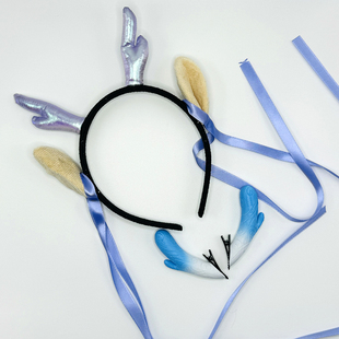 敖丙龙角儿童款哪吒同款人物发卡cos道具表演头饰发箍发夹配饰