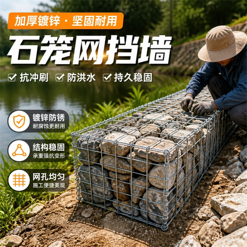 景观石笼网墙装石头公园石凳钢筋笼焊接不锈钢石头笼子镀锌石笼网