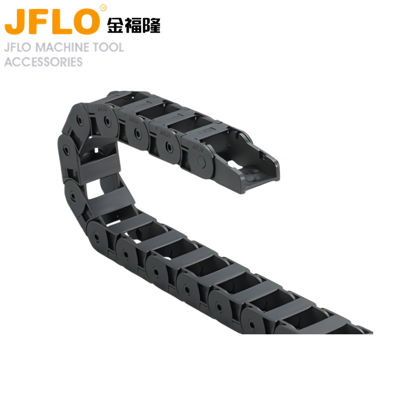 JFLO拖链J18Q.1.W系列桥式外侧开内高18金福隆坦克链尼龙拖链线槽