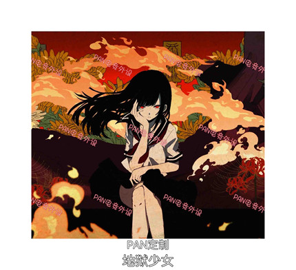 地獄の少女日本画师联名款玻璃鼠标垫SKYPAD同款材质