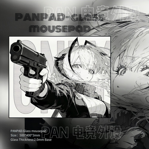 PANPAD二次元动漫电竞钢化玻璃鼠标垫WALLHACK同款升级FPS鼠标垫