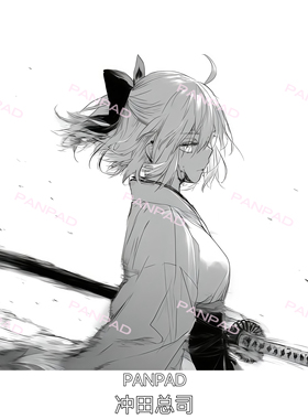 PANPAD冲田总司电竞钢化玻璃鼠标垫FPS电竞鼠标垫CS2无畏契约