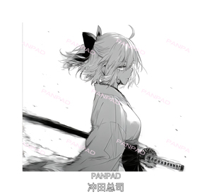 PANPAD冲田总司电竞钢化玻璃鼠标垫FPS电竞鼠标垫CS2无畏契约
