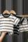 一件代发儿童装袖t恤条纹套装韩版夏装男女童圆领打底衫潮轮播图6