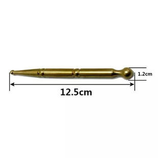 纯黄铜不锈钢金属点穴笔手动全身按摩棒圆头刮痧穴位棒筋络疏通棒
