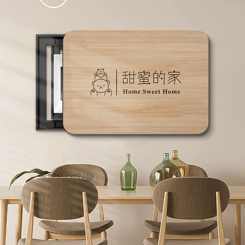 子木雅居实木电表箱装饰画简约原木风日式暖居创意遮挡餐厅配电箱