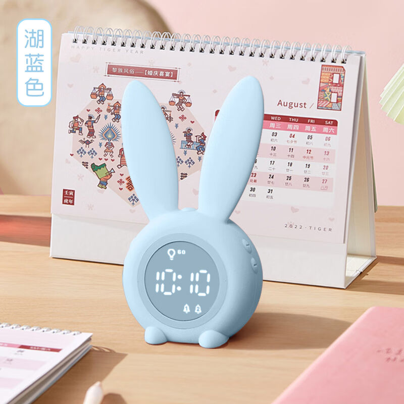 霜魄闹钟科技感电子闹钟学生用新款闹铃静音智能时钟女孩专用夜光