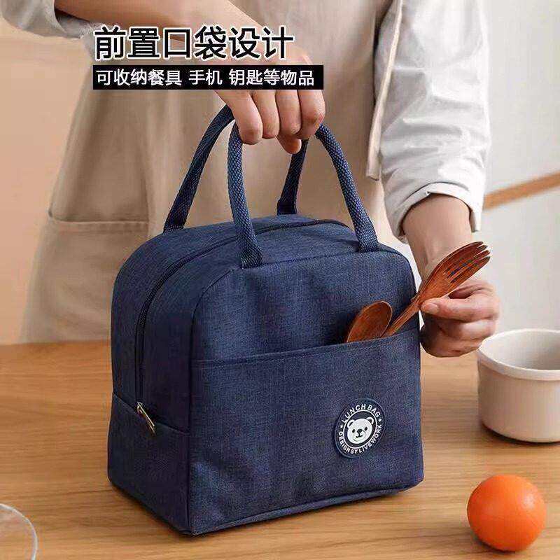 上班族保温饭盒袋加厚手提袋便当盒饭袋外出饭盒袋子便当袋早餐包