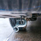 包邮 5米7吨 加强汽车牵引绳拖车带强力拉车绳 加粗加大钢丝拖车绳