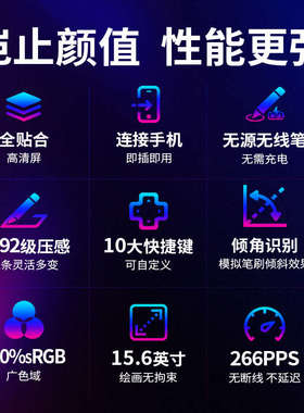 绘王GT-156数位屏手绘屏手写屏绘图屏绘画屏电脑画板液晶数位板