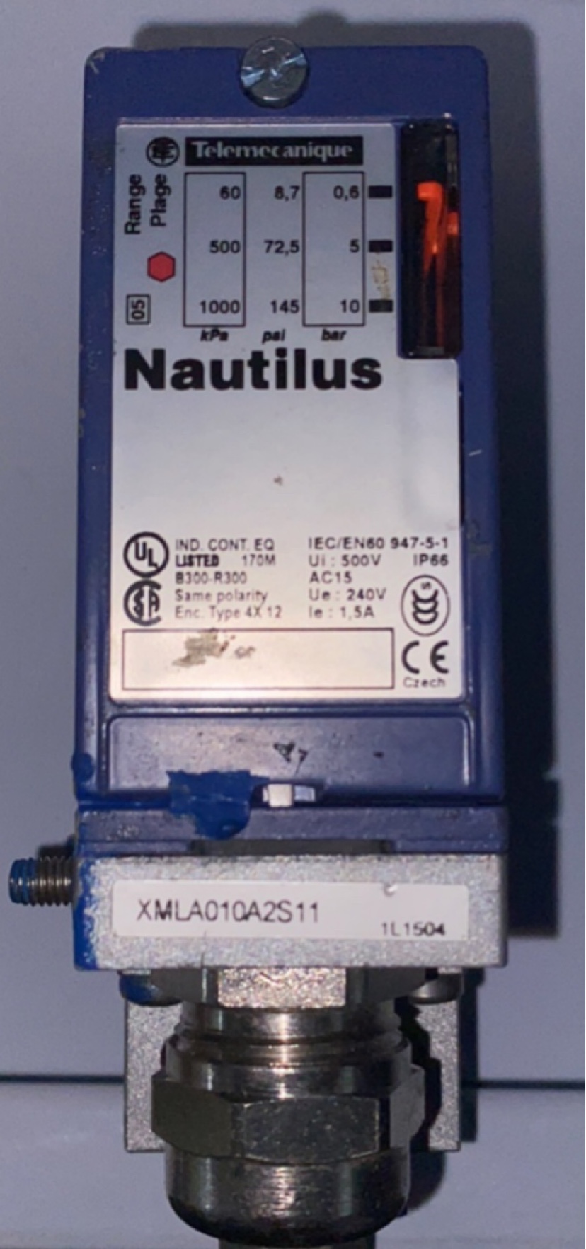 Nautilüs XMLA010A2S11 压力传感器现货议价