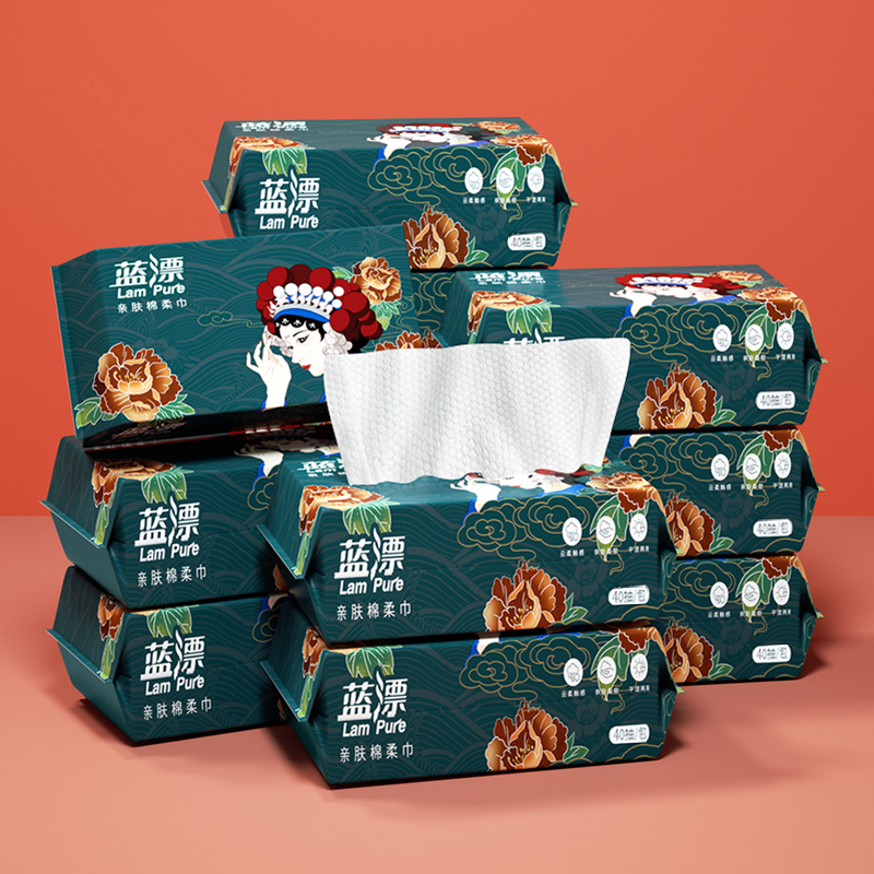 干湿两用一次性洗脸巾加大装家用绵柔巾洁面巾加厚美容院清洁毛巾