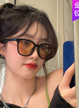 英国moleubak复古米钉方形个性黑框茶色墨镜女高级感ins太阳眼镜