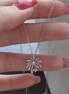 日系设计师topwhit银璀璨烟花项链女精致清冷感超闪锆石锁骨链