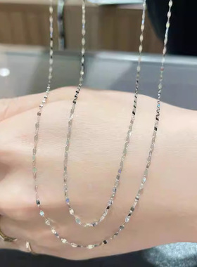 日系设计师TopWhit26年新s925银 日系简约百搭  亮片项链 闪闪