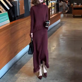 时尚 打底衫 马甲半身裙显瘦洋气 高领修身 英国moleubak新款