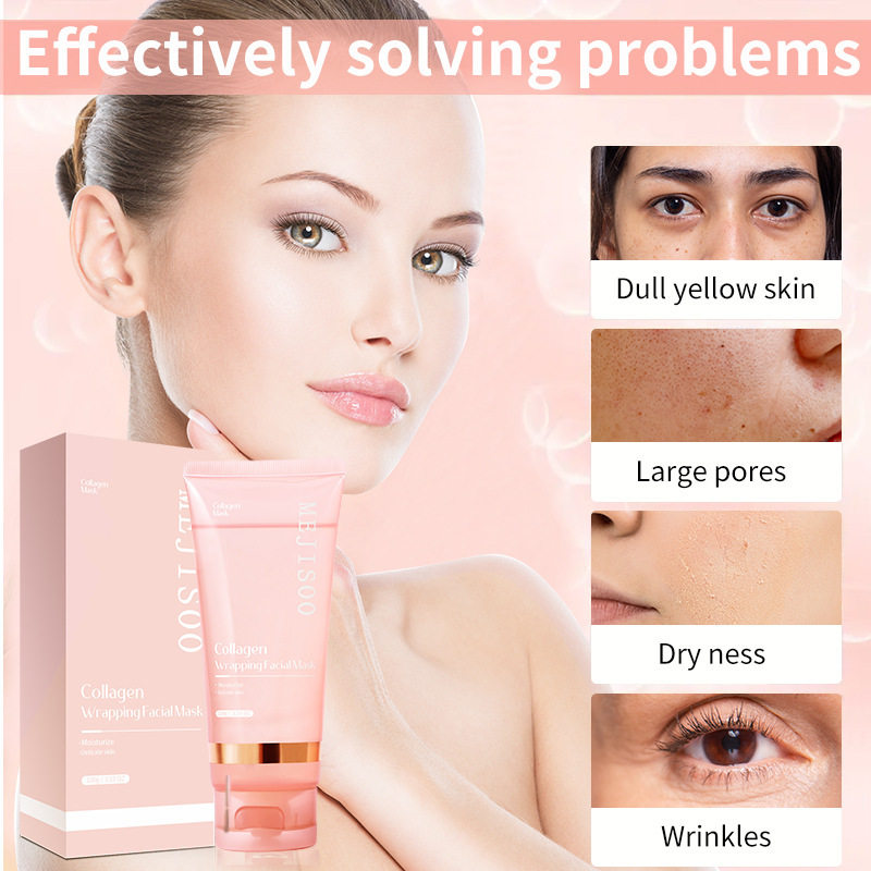 新款推荐collagen wrapping facial mask胶原蛋白保湿补水面膜