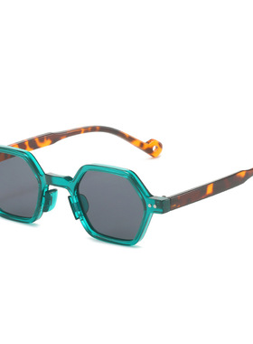 英国moleubak个性小框太阳镜 欧美ins多边形眼镜 时尚炫彩多色墨