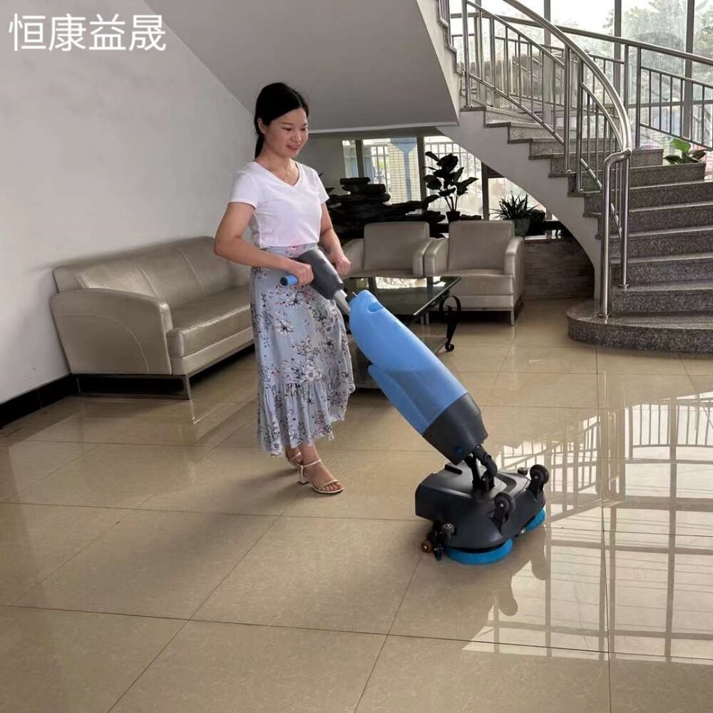 手推式小型洗地机商用家用酒店餐厅学校工厂工业拖地机吸拖一体机