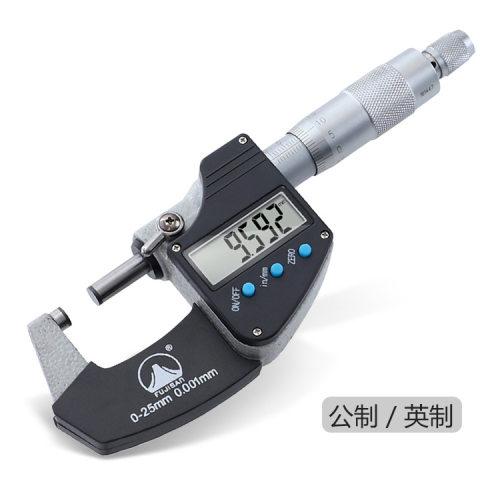 千分尺大屏数显公英制0-25mm外径千分尺精度0.001mm螺旋测微器