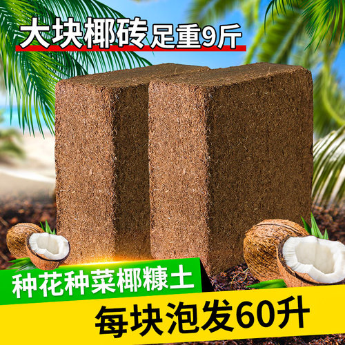 9斤椰砖营养土阳台种菜脱盐
