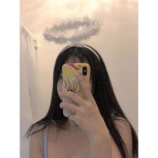 天使光环发箍头饰圣诞节cos发箍发光发夹羽毛小翅膀表演发饰女生