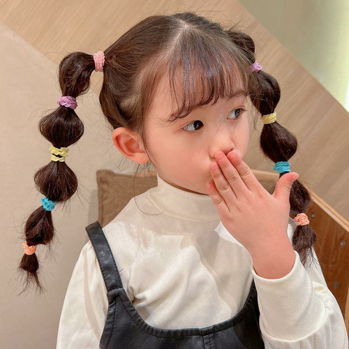 儿童彩色韩版花边编发头绳发饰