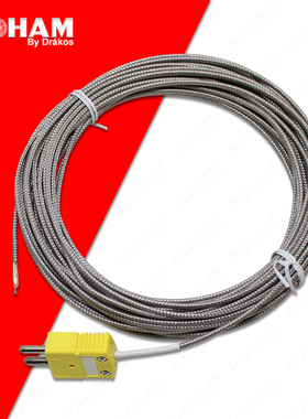 耐高温1000度热电偶K型测温线传感器度窑炉温度检测探头RH80408